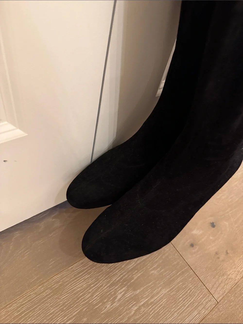 Robert Clergerie Over-the-Knee Black Suede Women's Boots